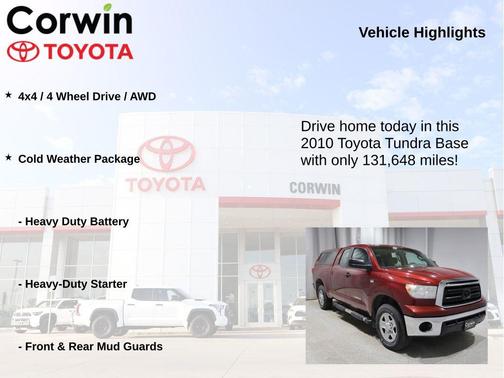 Red 2010 Toyota Tundra Grade