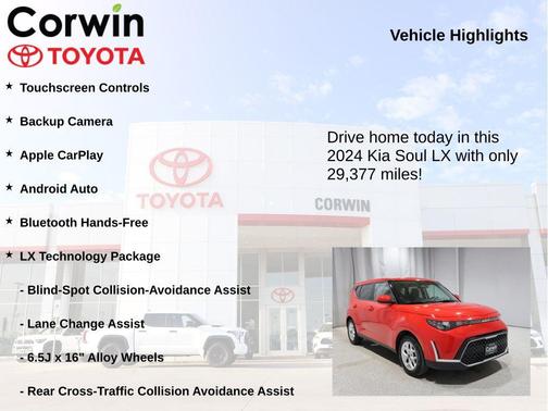 Inferno Red 2024 Kia Soul LX
