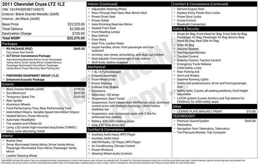 2011 Chevrolet Cruze LTZ