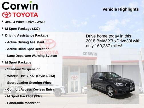 2018 BMW X3 xDrive30i