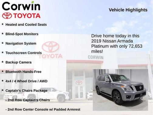 Gun Metallic 2019 Nissan Armada Platinum