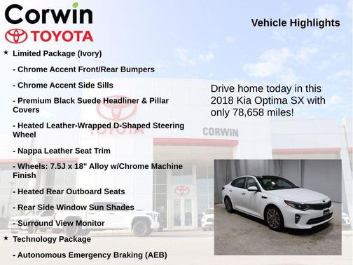 2018 Kia Optima SX Turbo