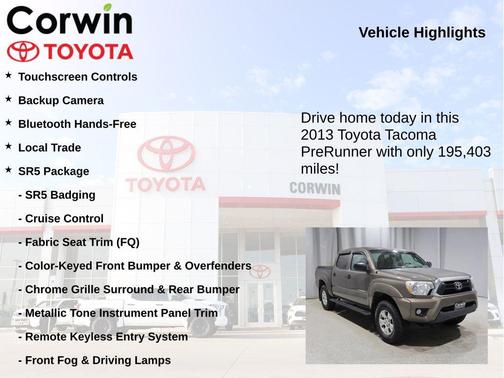 Pyrite Mica 2013 Toyota Tacoma PreRunner