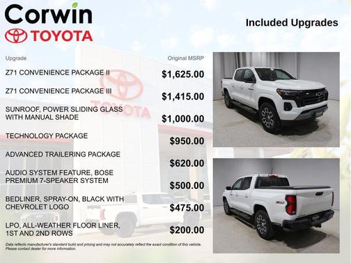 Summit White 2023 Chevrolet Colorado Z71