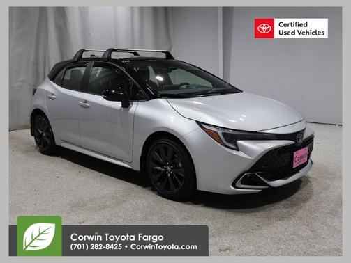 Classic Silver Metallic/Midnight Black Metallic 2026 Toyota Corolla Hatchback XSE