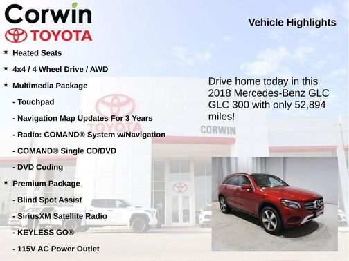 2018 Mercedes-Benz GLC 300 4MATIC