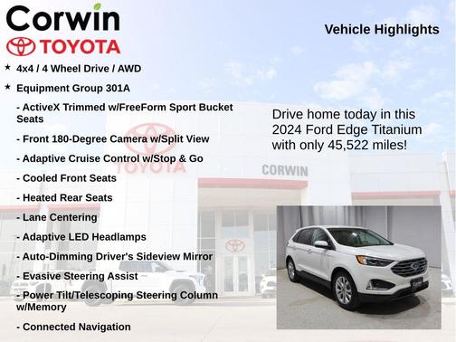 STAR WHITE 2024 Ford Edge Titanium
