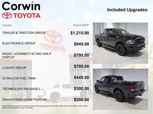 Diamond Black Crystal Pearlcoat 2023 RAM 1500 Classic Warlock Quad Cab 4x4 6'4' Box