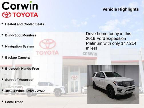 WHITE PLATINUM MET TRI-COAT 2019 Ford Expedition Platinum