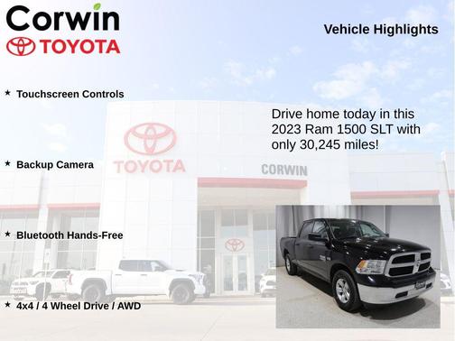 Diamond Black Crystal Pearlcoat 2023 RAM 1500 Classic SLT