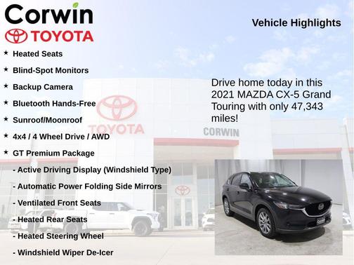 Jet Black Mica 2021 Mazda CX-5 Grand Touring