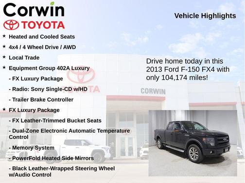 TUXEDO BLACK METALLIC 2013 Ford F-150 FX4