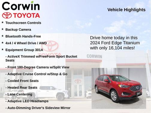 RAPID RED TINTED CC 2024 Ford Edge Titanium
