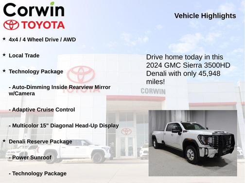 White Frost Tricoat 2024 GMC Sierra 3500 Denali
