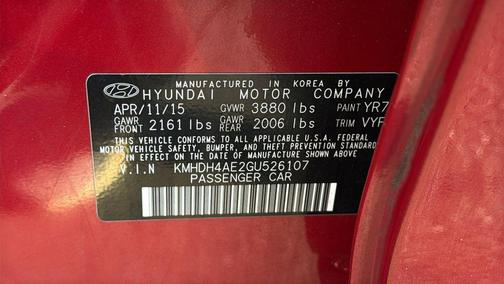 2016 Hyundai ELANTRA SE