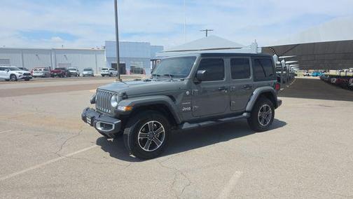 Sting-Gray Clearcoat 2023 Jeep Wrangler 4-Door Sahara 4x4