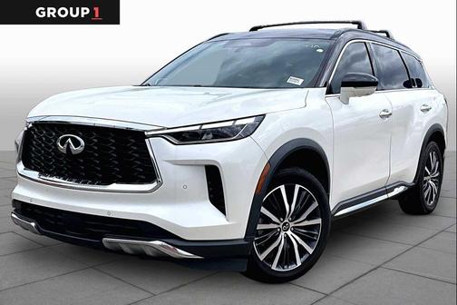 Majestic White / Black Obsidian 2022 INFINITI QX60 AUTOGRAPH
