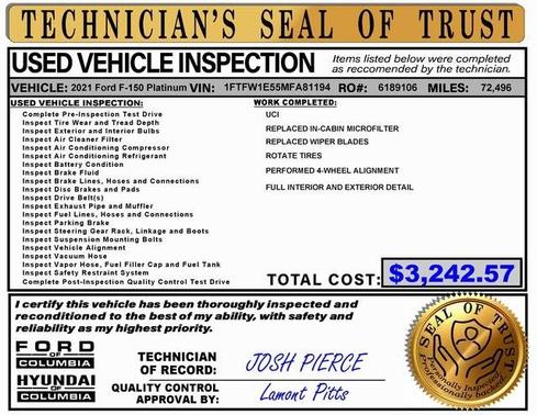 2021 Ford F-150 Platinum
