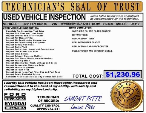 2021 Ford Bronco First Edition