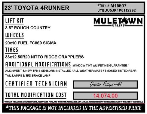 2023 Toyota 4Runner 40th Anniversary Special Edition