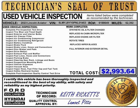 2023 Lincoln Aviator Black Label Grand Touring