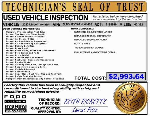 2023 Lincoln Aviator Black Label Grand Touring