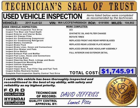 2017 Audi Q3 2.0T Premium Plus