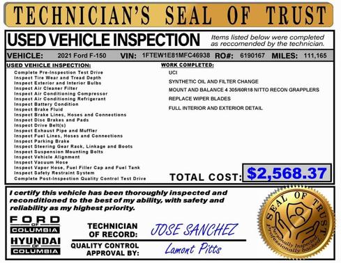 2021 Ford F-150 Tremor