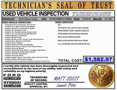 2018 Chevrolet Cruze LS