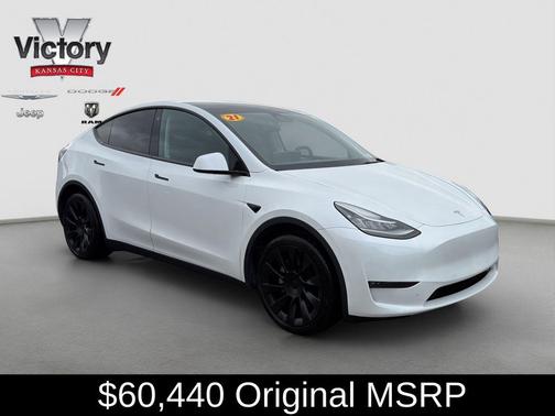 Pearl White Multi-Coat 2021 Tesla Model Y Long Range Dual Motor All-Wheel Drive