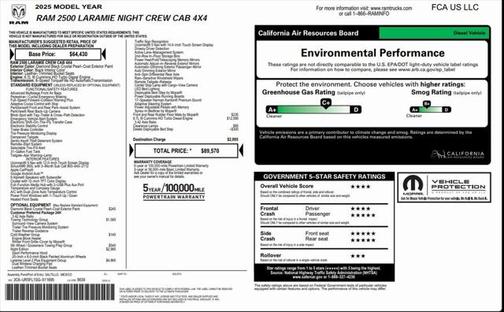 2025 RAM 2500 Laramie Crew Cab 4x4 6'4' Box