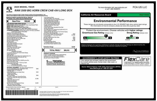 2025 RAM 3500 Big Horn Crew Cab 4x4 8' Box