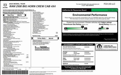 2025 RAM 2500 Big Horn Crew Cab 4x4 6'4' Box