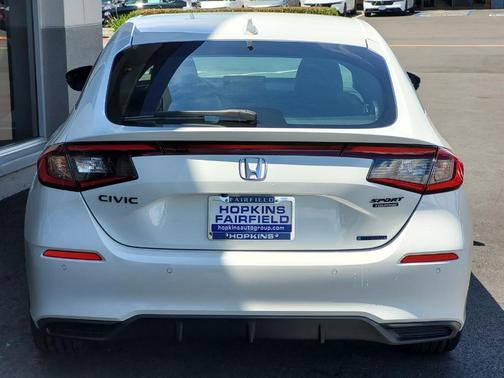 Platinum White Pearl 2026 Honda Civic Hybrid Sport Touring