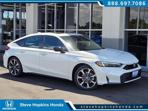 Platinum White Pearl 2026 Honda Civic Hybrid Sport Touring