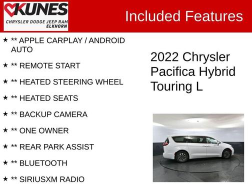 2022 Chrysler Pacifica Hybrid Touring L