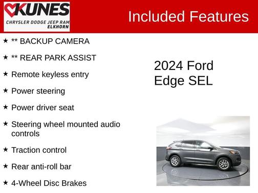 Gray Metallic 2024 Ford Edge SEL
