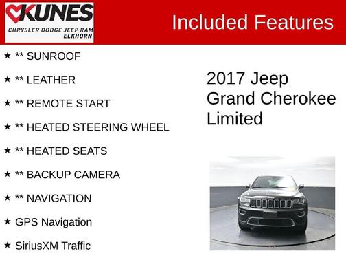 Diamond Black 2017 Jeep Grand Cherokee Limited