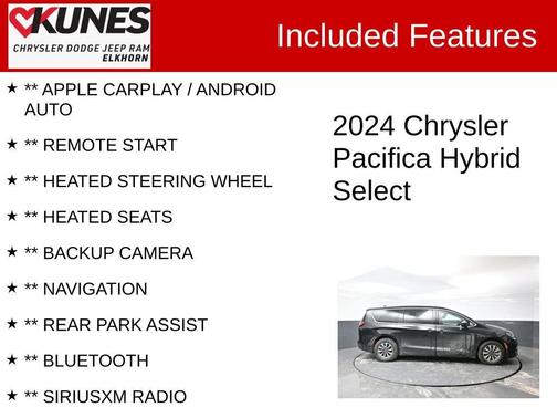 2024 Chrysler Pacifica Hybrid Select