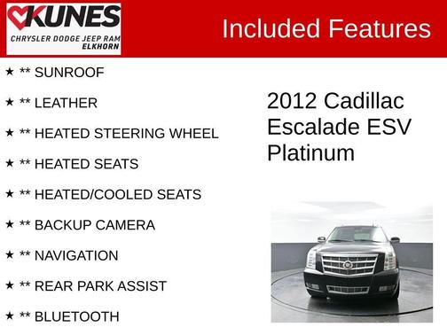 2012 Cadillac Escalade ESV Platinum Edition
