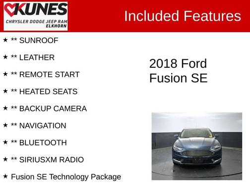 2018 Ford Fusion SE