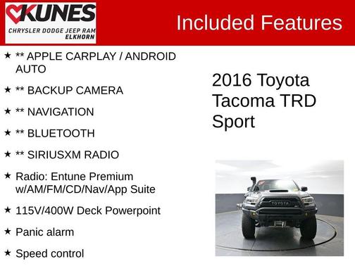 Magnetic Gray Metallic 2016 Toyota Tacoma TRD Sport