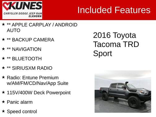 Magnetic Gray Metallic 2016 Toyota Tacoma TRD Sport