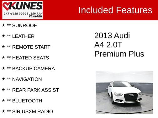 2013 Audi A4 2.0T Premium Plus quattro
