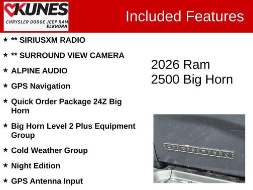 2026 RAM 2500 Big Horn