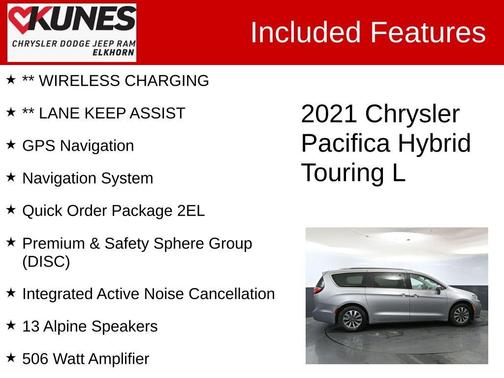 2021 Chrysler Pacifica Hybrid Touring L