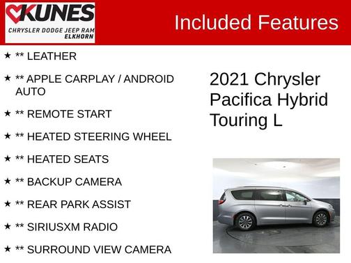 2021 Chrysler Pacifica Hybrid Touring L