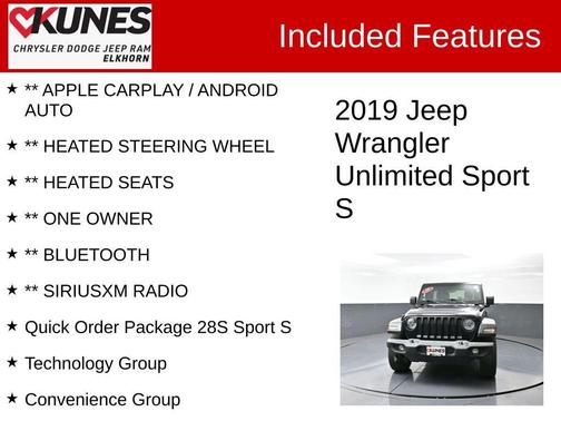 2019 Jeep Wrangler Unlimited Sport