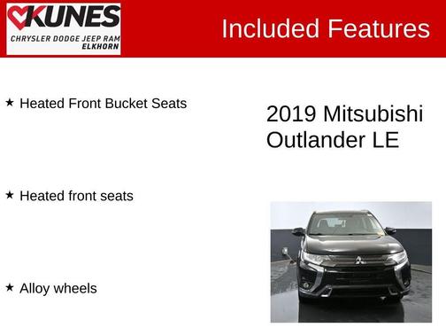 2019 Mitsubishi Outlander LE
