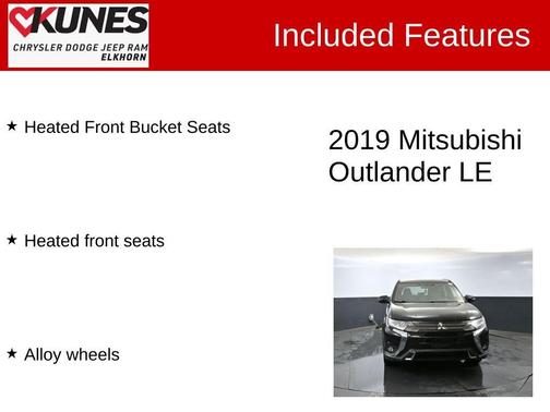 2019 Mitsubishi Outlander LE